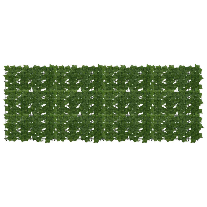 Balkongskärm Med Löv Grön 200 X 75 Cm Polyeten Och Tyg