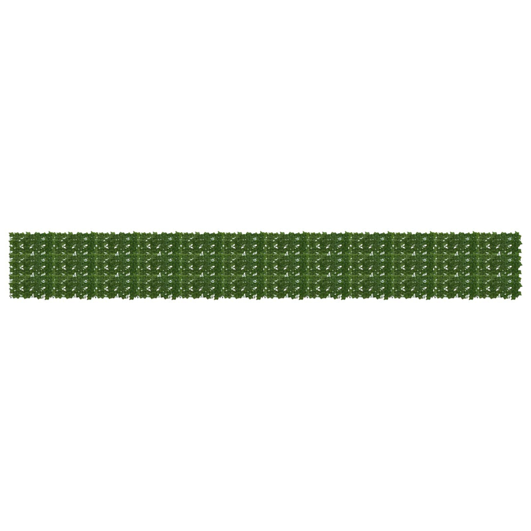 Balkongskärm Med Löv Grön 600 X 75 Cm Polyeten Och Tyg