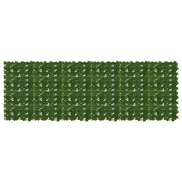 Balkongskärm Med Löv Grön 300 X 100 Cm Polyeten Och Tyg