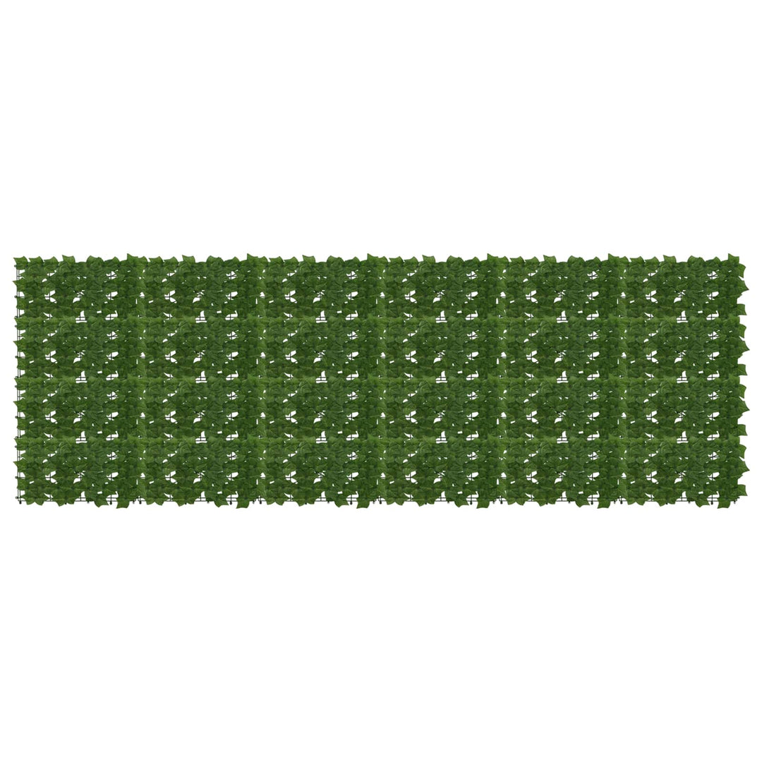 Balkongskärm Med Löv Grön 300 X 100 Cm Polyeten Och Tyg