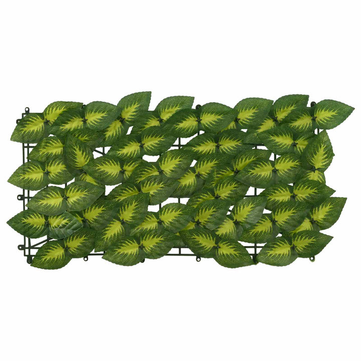 Balkongskärm Med Löv Grön Och Gul 600 X 75 Cm Polyeten Och Tyg