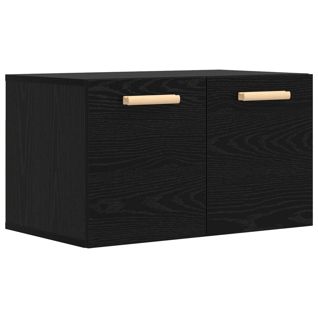 Väggskåp Svart Ek 60 X 36,5 X 35 Cm Konstruerat Trä