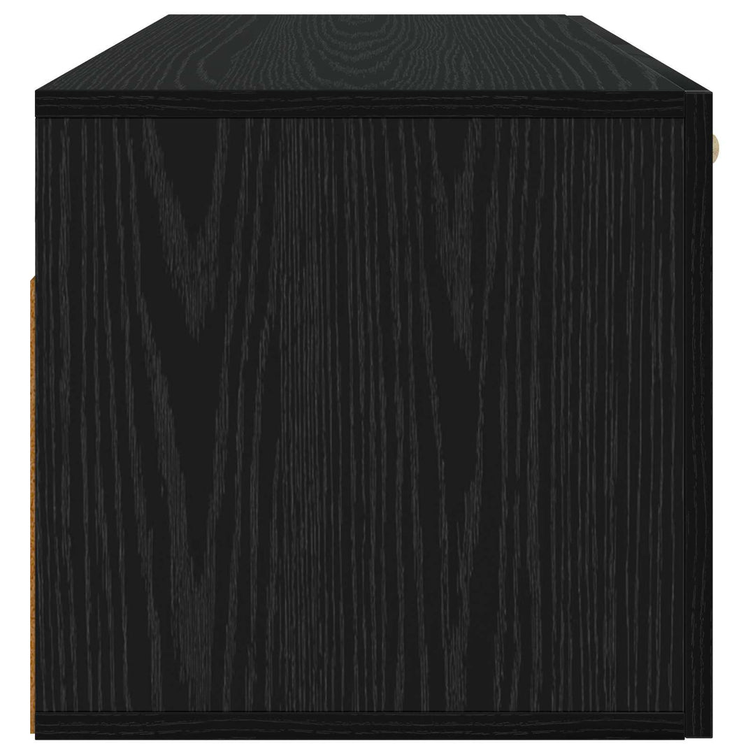 Väggskåp Svart Ek 60 X 36,5 X 35 Cm Konstruerat Trä
