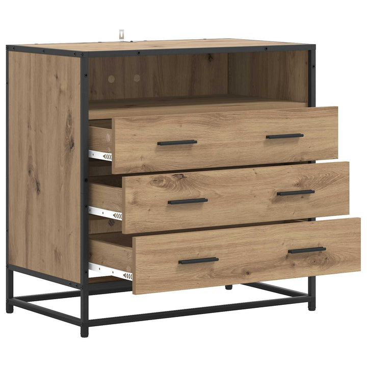 Lådans Skåp 3-Låda Artisan-Ek 70 X 41 X 70 Cm Konstruerat Trä