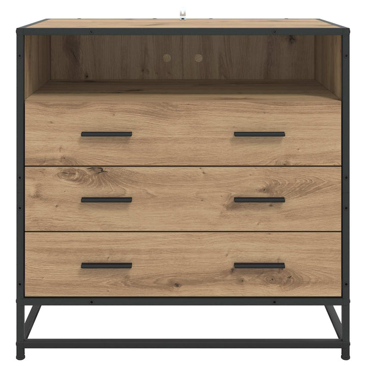 Lådans Skåp 3-Låda Artisan-Ek 70 X 41 X 70 Cm Konstruerat Trä