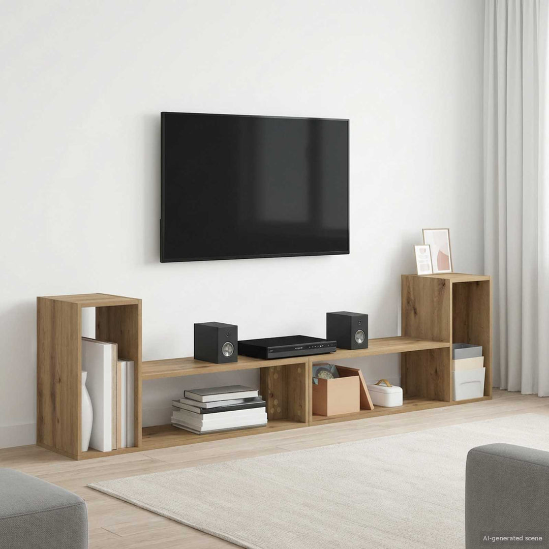 Tv-Skåp 100 X 30 X 50 Cm Artisan-Ek Konstruerat Trä