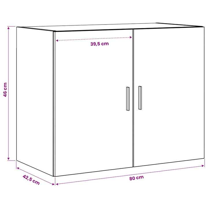Väggskåp Artisan-Ek 80 X 42,5 X 64 Cm Konstruerat Trä