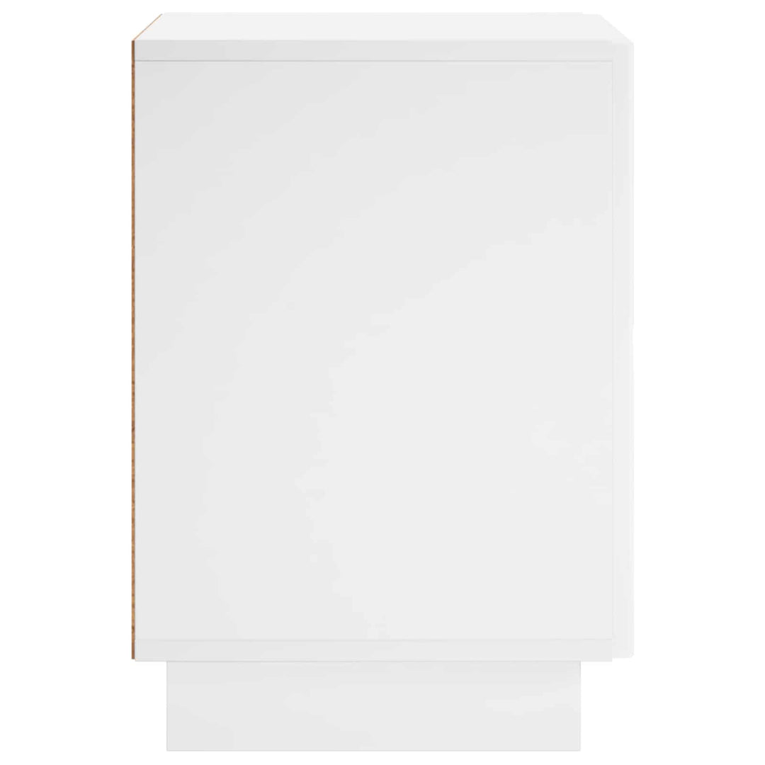 Nattduksbord Vit 33,5 X 34,5 X 50 Cm Konstruerat Trä