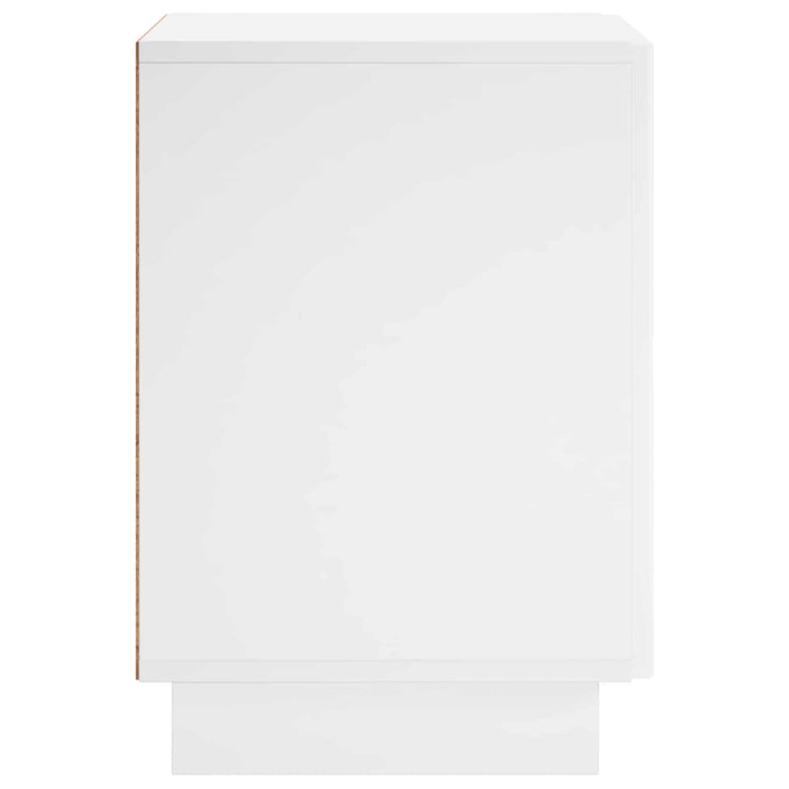 Nattduksbord 2 Pcs Vit 33,5 X 34,5 X 50 Cm Konstruerat Trä