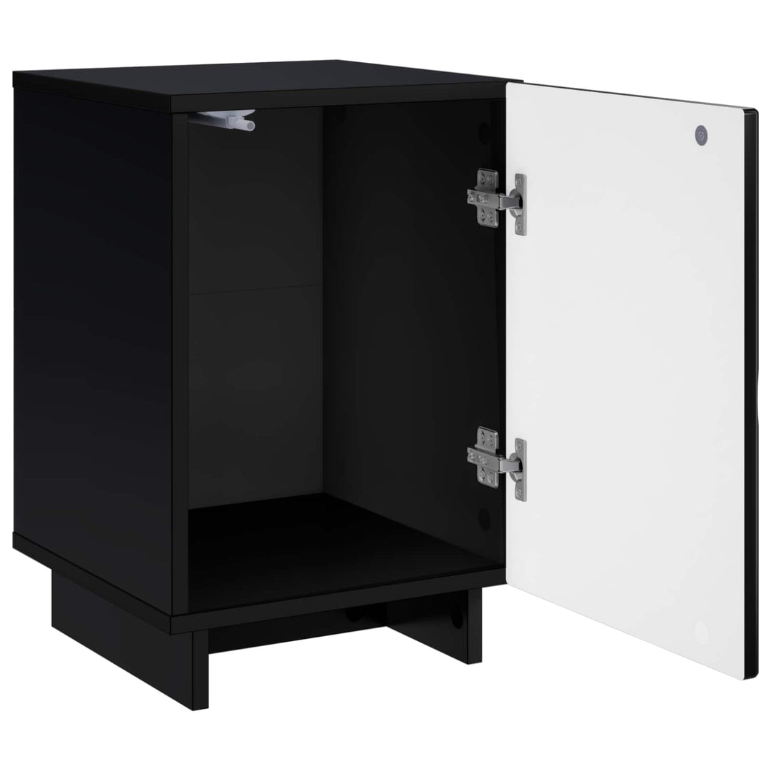 Nattduksbord 2 Pcs Svart 33,5 X 34,5 X 50 Cm Konstruerat Trä
