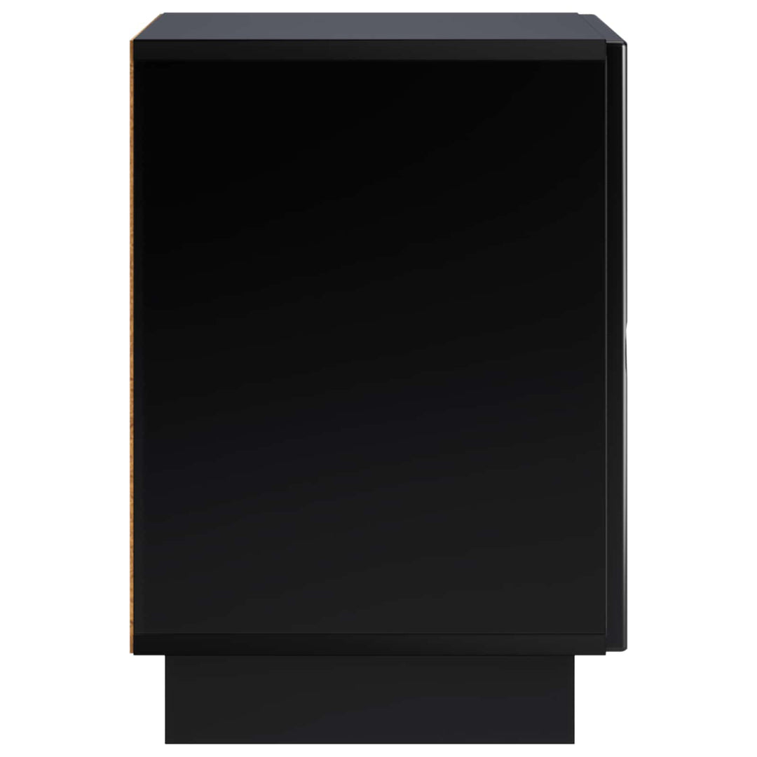 Nattduksbord 2 Pcs Svart 33,5 X 34,5 X 50 Cm Konstruerat Trä