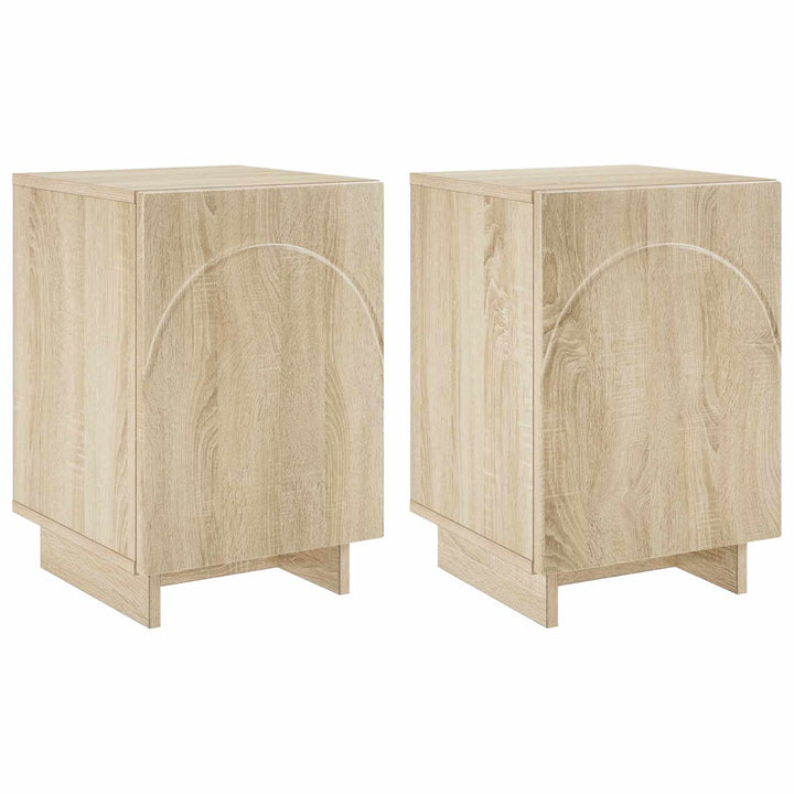Nattduksbord 2 Pcs Sonoma-Ek 33,5 X 34,5 X 50 Cm