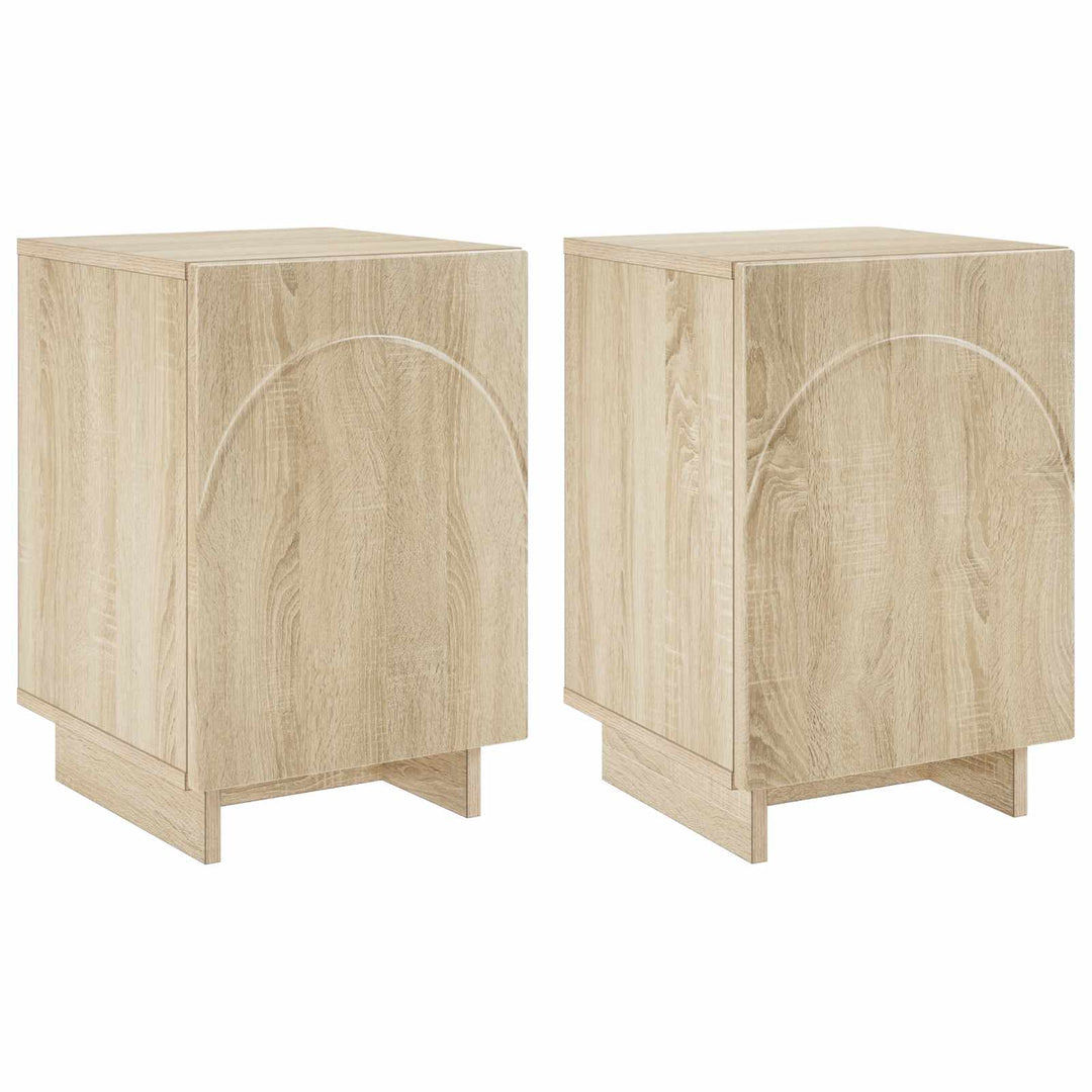 Nattduksbord 2 Pcs Sonoma-Ek 33,5 X 34,5 X 50 Cm