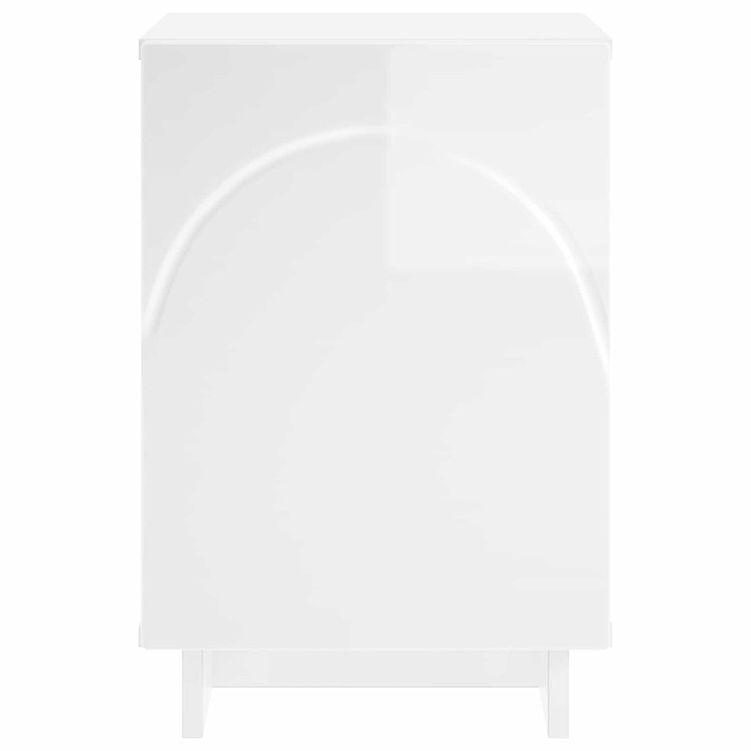 Nattduksbord 2 Pcs Vit Högglans 33,5 X 34,5 X 50 Cm