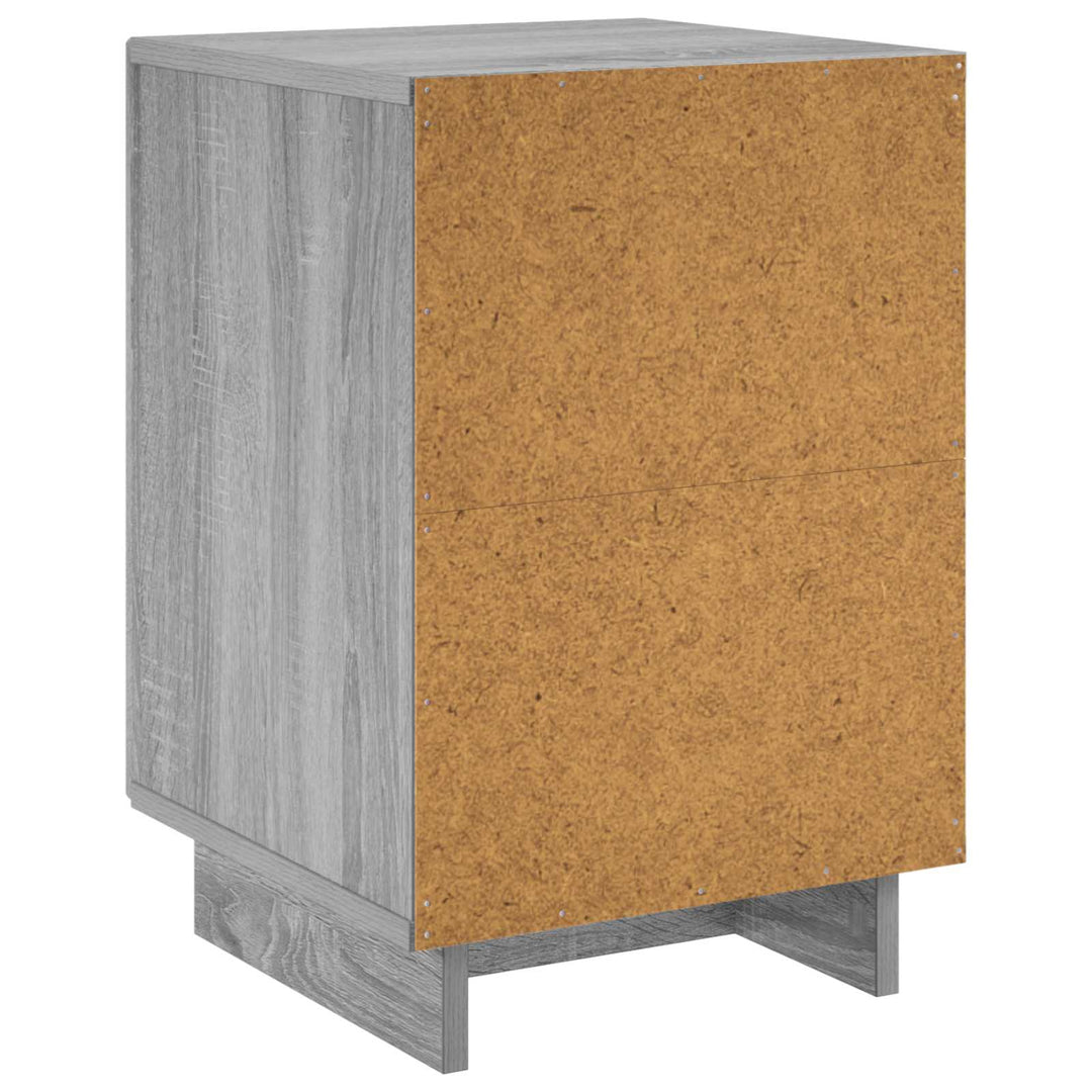 Nattduksbord 2 Pcs Grå Sonoma 33,5 X 34,5 X 50 Cm