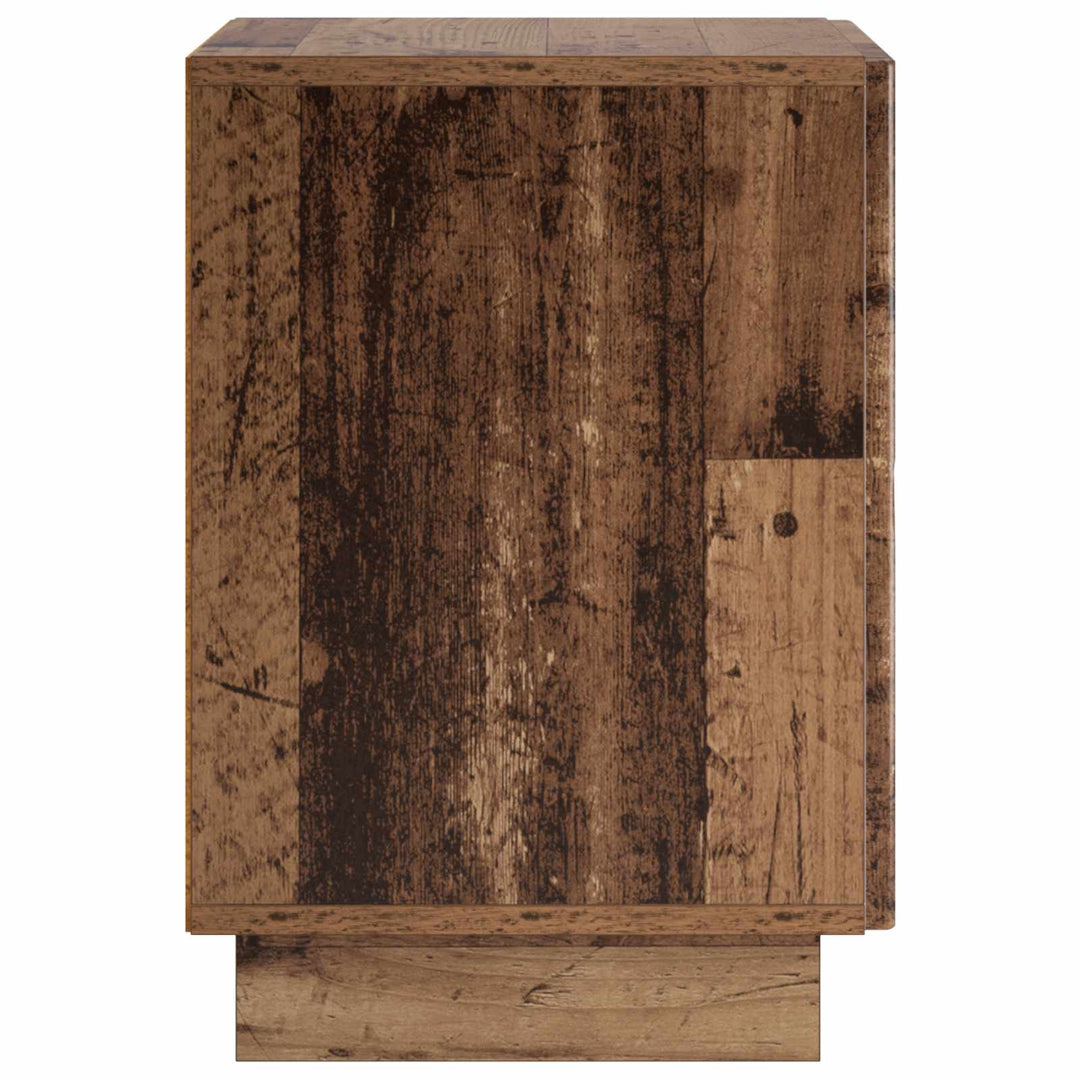 Nattduksbord 2 Pcs Gammalt Trä 33,5 X 34,5 X 50 Cm
