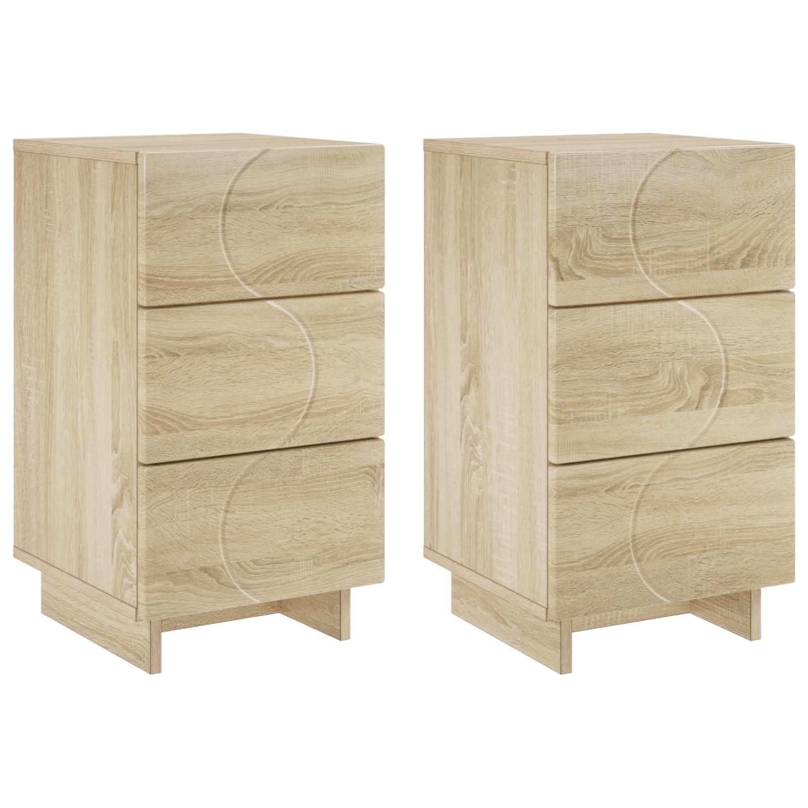 Nattduksbord 2 Pcs Sonoma-Ek 33,5 X 34,5 X 60 Cm