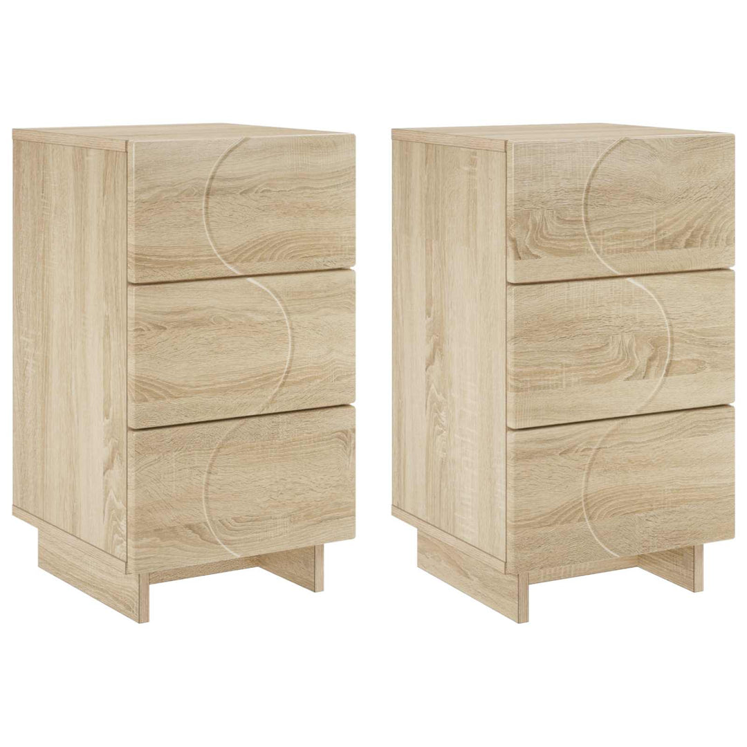 Nattduksbord 2 Pcs Sonoma-Ek 33,5 X 34,5 X 60 Cm