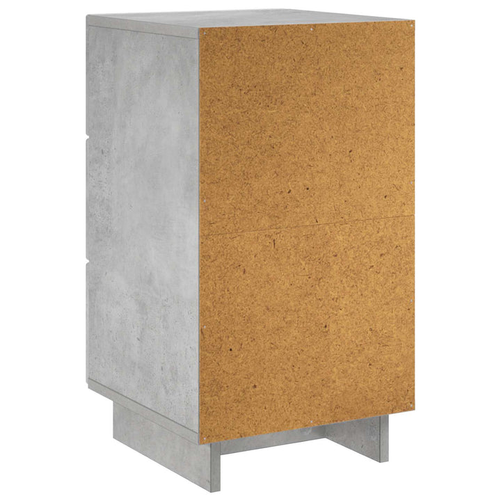 Nattduksbord 2 Pcs Betonggrå 33,5 X 34,5 X 60 Cm