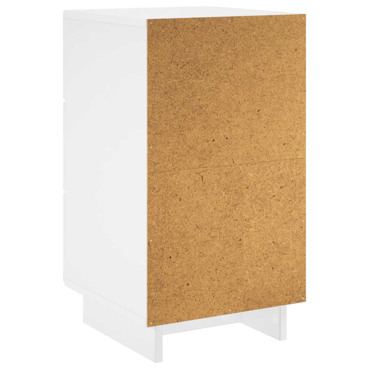 Nattduksbord 2 Pcs Vit Högglans 33,5 X 34,5 X 60 Cm