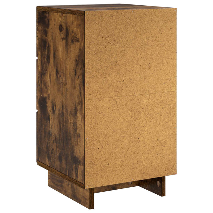 Nattduksbord Rökt Ek 33,5 X 34,5 X 60 Cm Konstruerat Trä