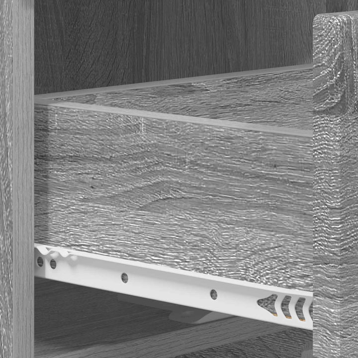 Nattduksbord 2 Pcs Grå Sonoma 33,5 X 34,5 X 60 Cm