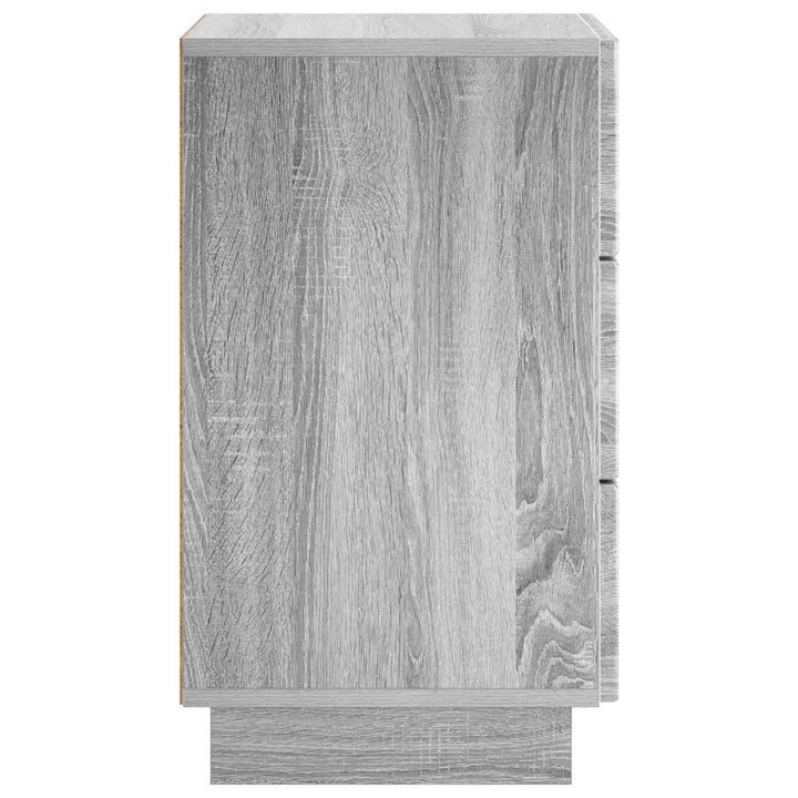 Nattduksbord 2 Pcs Grå Sonoma 33,5 X 34,5 X 60 Cm