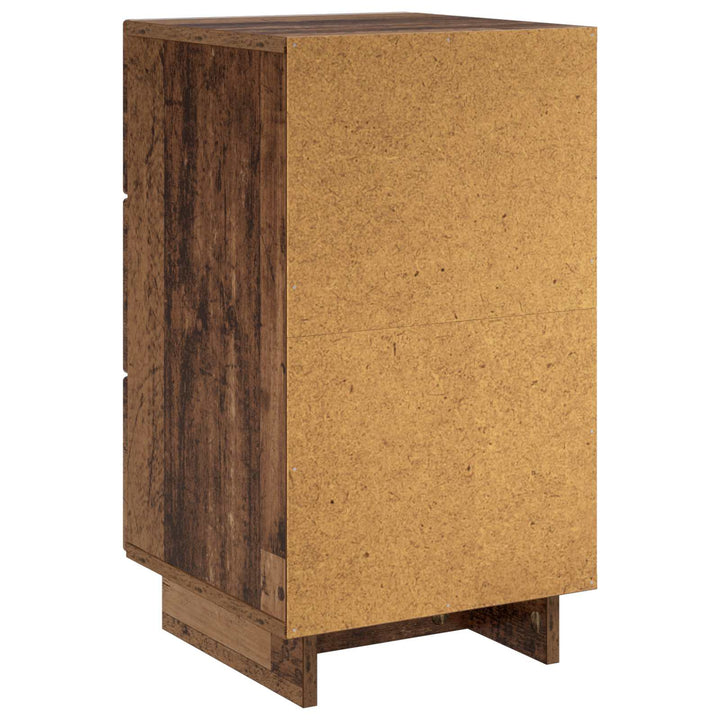 Nattduksbord 2 Pcs Gammalt Trä 33,5 X 34,5 X 60 Cm