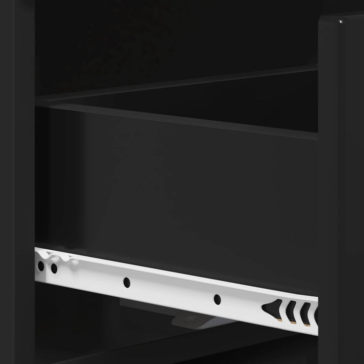 Konsolbord Svart 96,5 X 38 X 75 Cm Konstruerat Trä