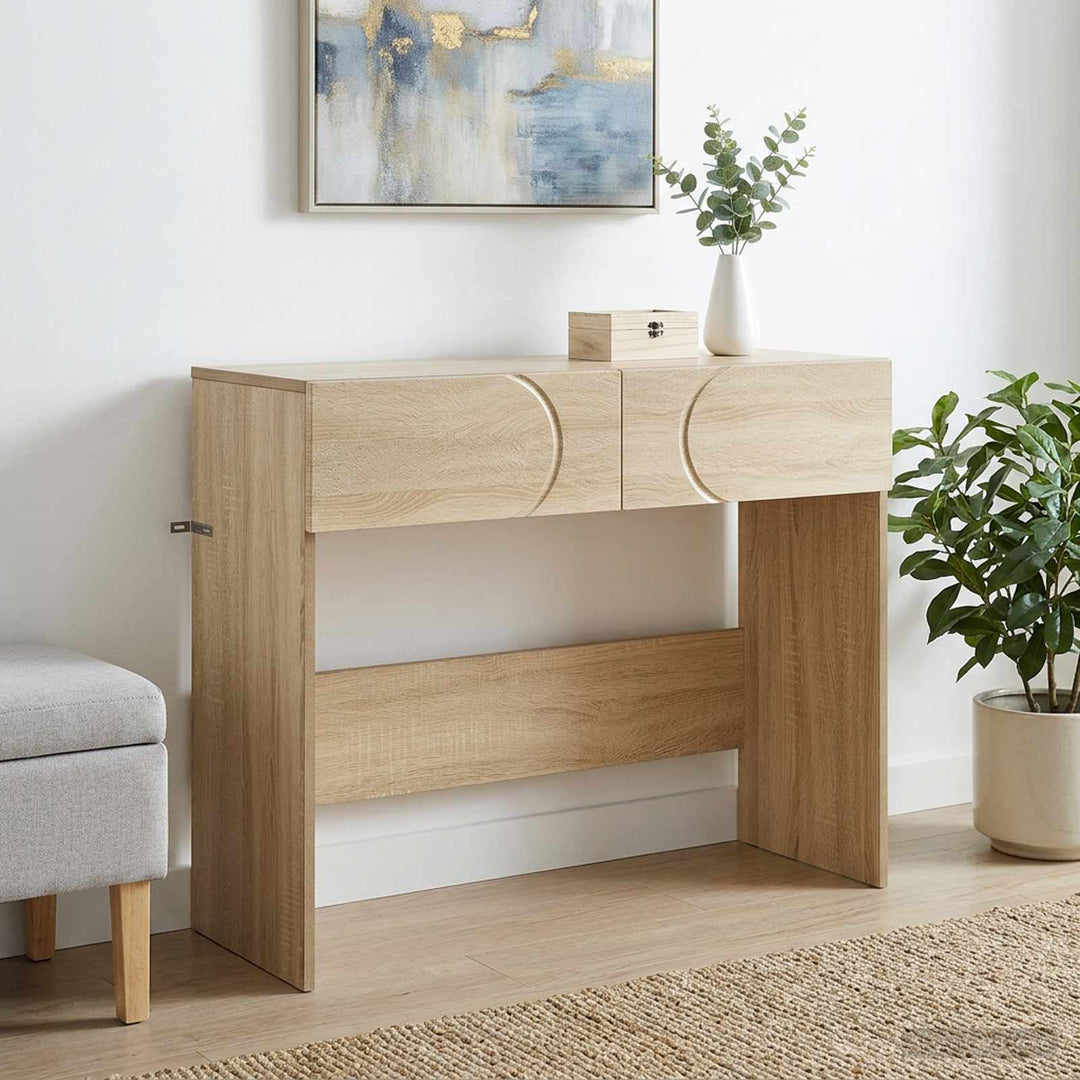Konsolbord Sonoma-Ek 96,5 X 38 X 75 Cm Konstruerat Trä