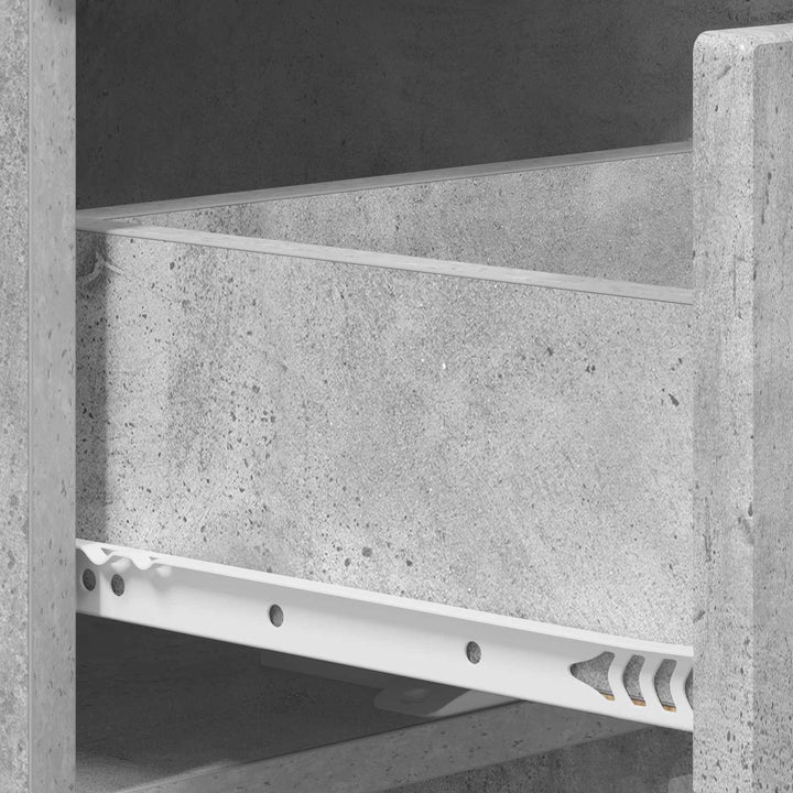 Konsolbord Betonggrå 96,5 X 38 X 75 Cm Konstruerat Trä