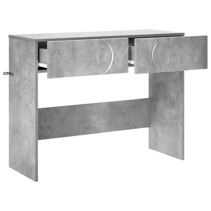 Konsolbord Betonggrå 96,5 X 38 X 75 Cm Konstruerat Trä