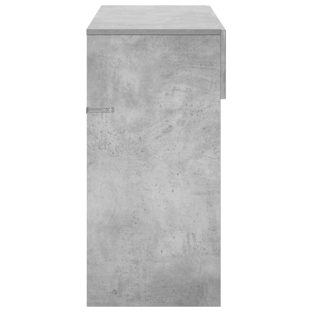 Konsolbord Betonggrå 96,5 X 38 X 75 Cm Konstruerat Trä