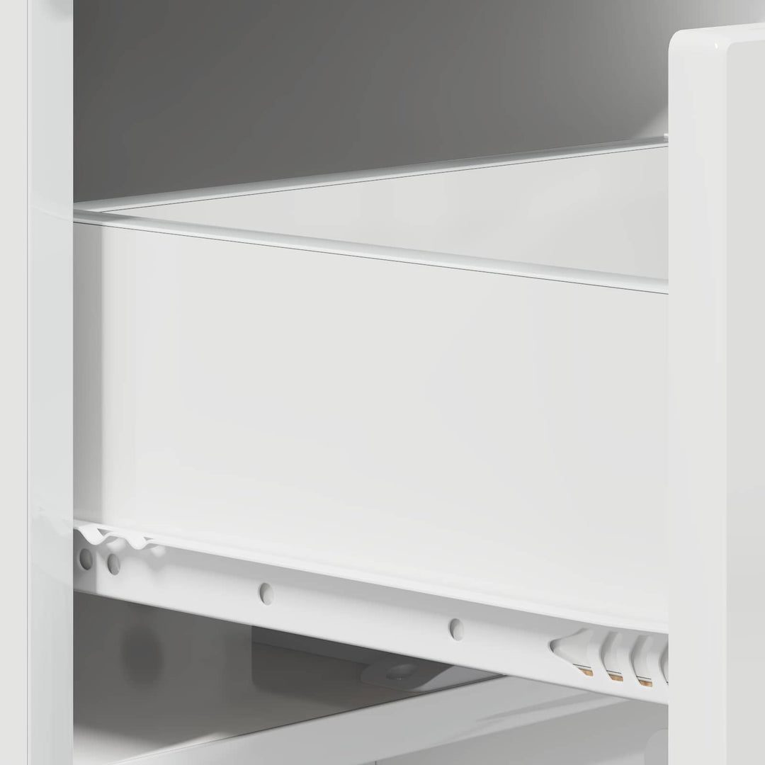 Konsolbord Vit Högglans 96,5 X 38 X 75 Cm Konstruerat Trä