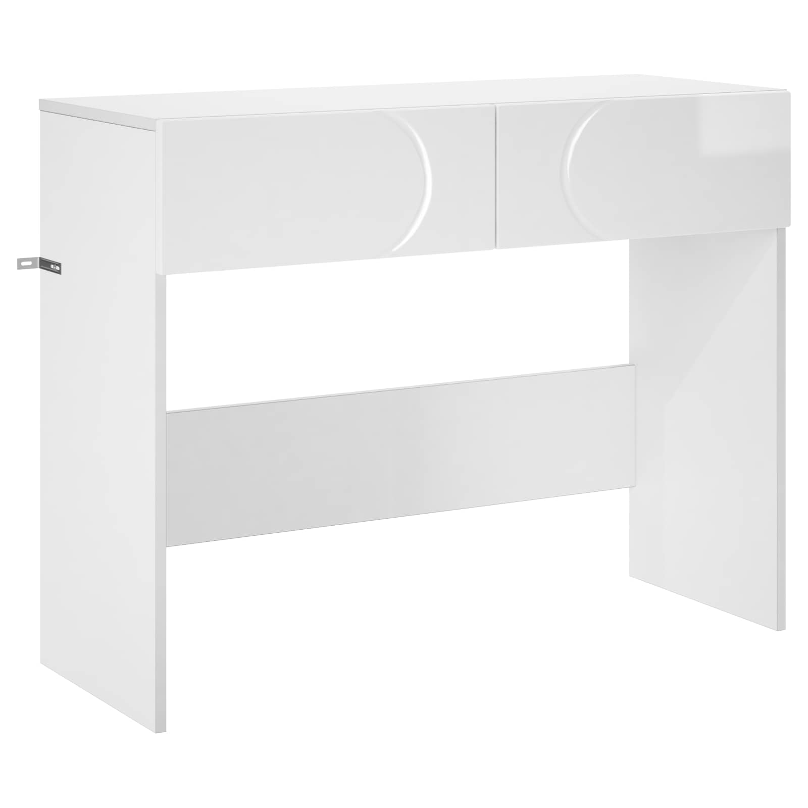 Konsolbord Vit Högglans 96,5 X 38 X 75 Cm Konstruerat Trä