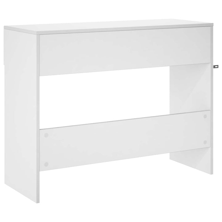 Konsolbord Vit Högglans 96,5 X 38 X 75 Cm Konstruerat Trä