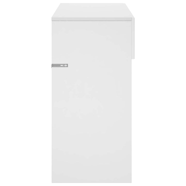 Konsolbord Vit Högglans 96,5 X 38 X 75 Cm Konstruerat Trä
