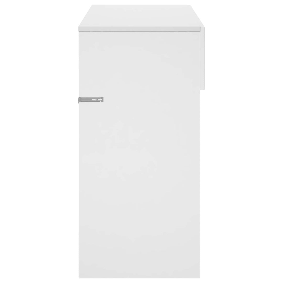 Konsolbord Vit Högglans 96,5 X 38 X 75 Cm Konstruerat Trä