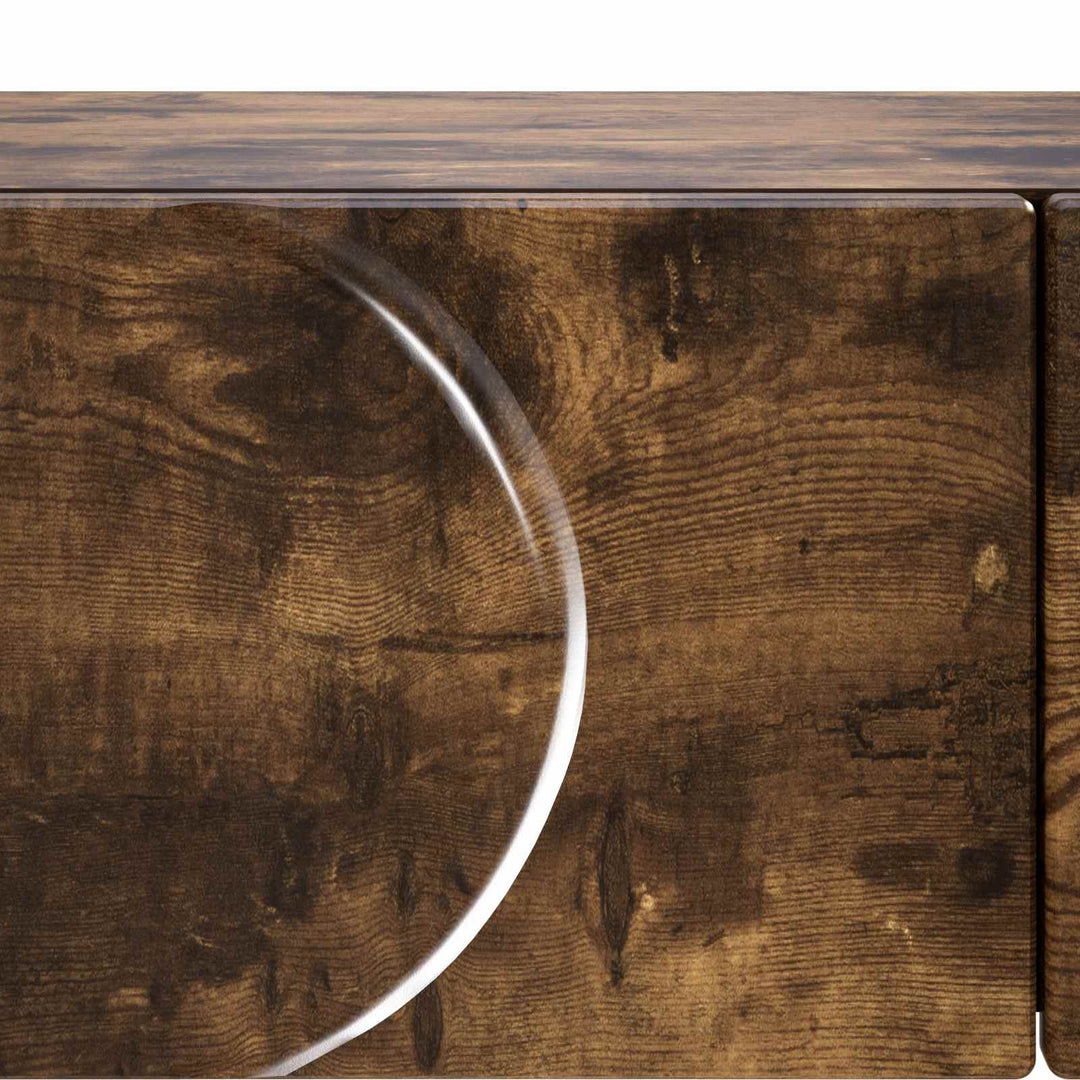 Konsolbord Rökt Ek 96,5 X 38 X 75 Cm Konstruerat Trä