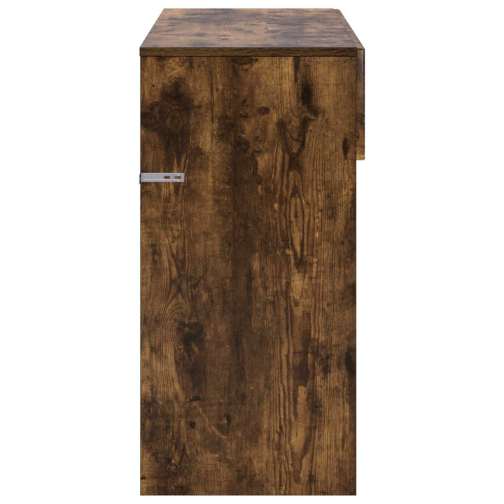 Konsolbord Rökt Ek 96,5 X 38 X 75 Cm Konstruerat Trä