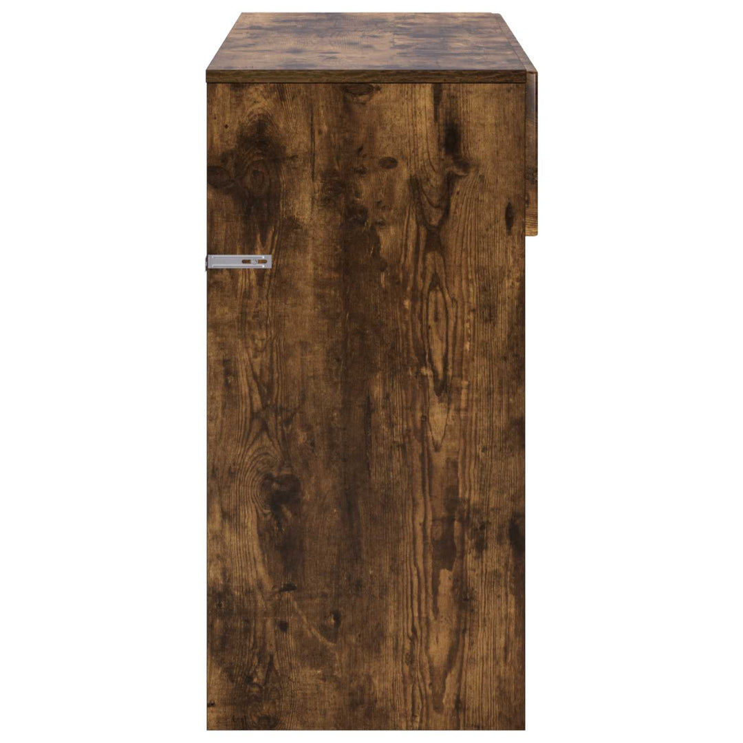 Konsolbord Rökt Ek 96,5 X 38 X 75 Cm Konstruerat Trä