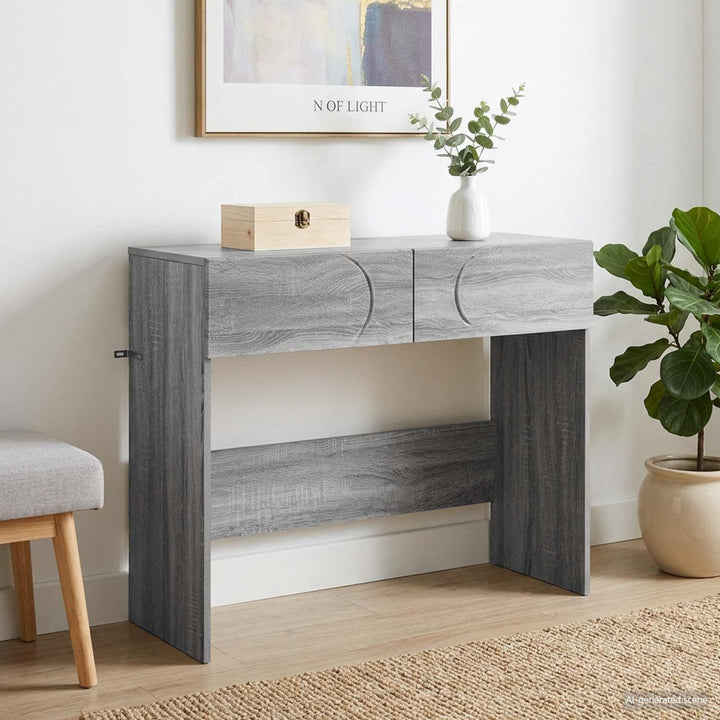 Konsolbord Grå Sonoma 96,5 X 38 X 75 Cm Konstruerat Trä