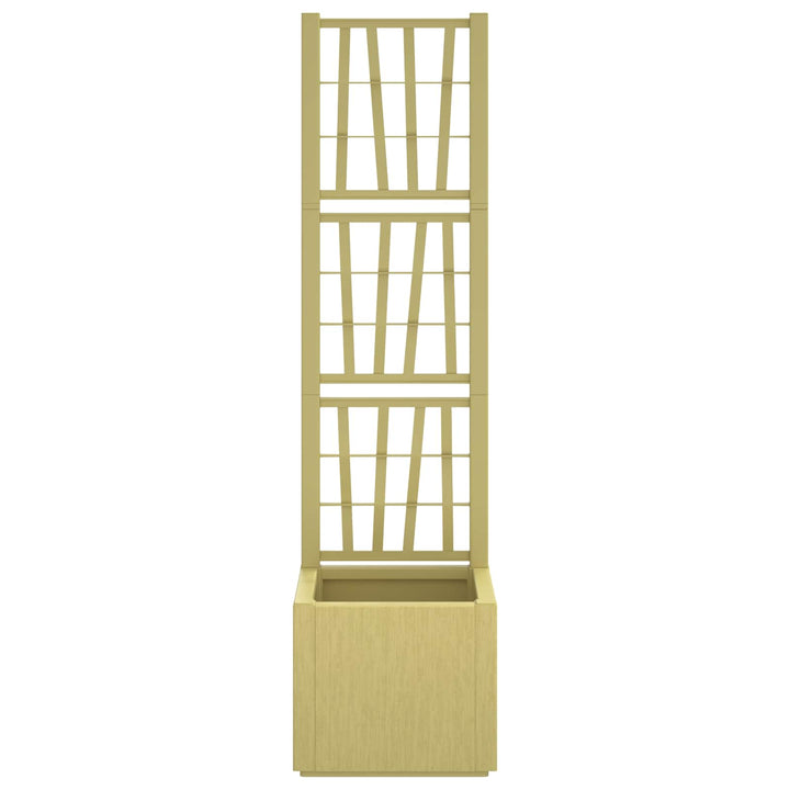 Trädgårdsplanterare Med Trellis Grön 36 X 36 X 140 Cm Pp