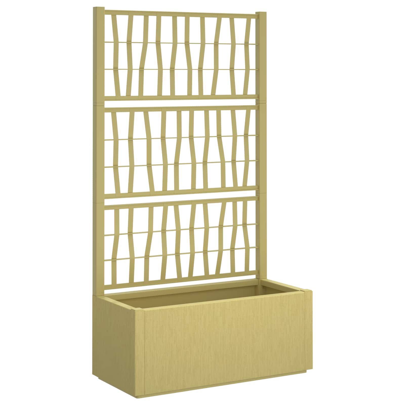 Trädgårdsplanterare Med Trellis Grön 80 X 36 X 140 Cm Pp