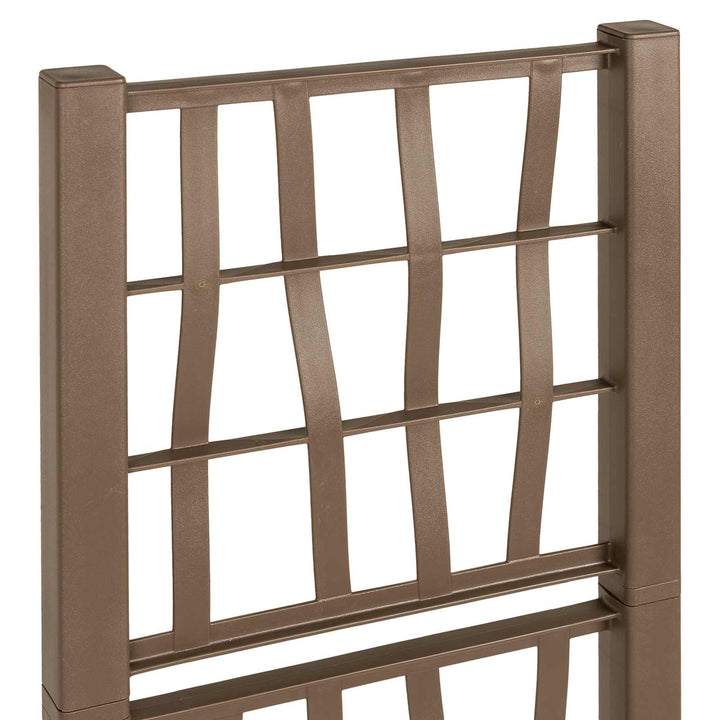 Trädgårdsplanterare Med Trellis Brun 36 X 36 X 140 Cm Pp