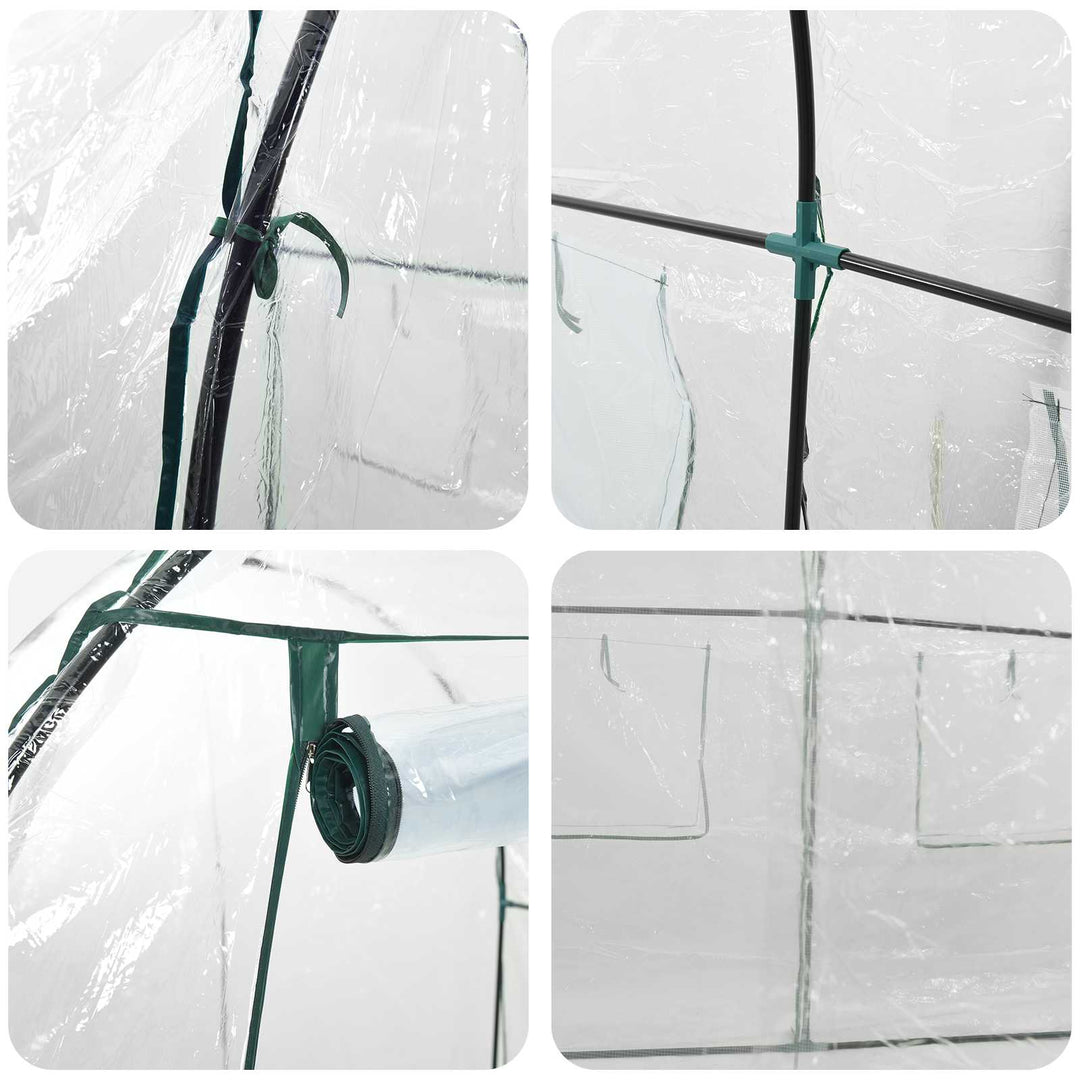 Växthus Med Ram 160 X 200 X 192,5 Cm Pvc Transparent