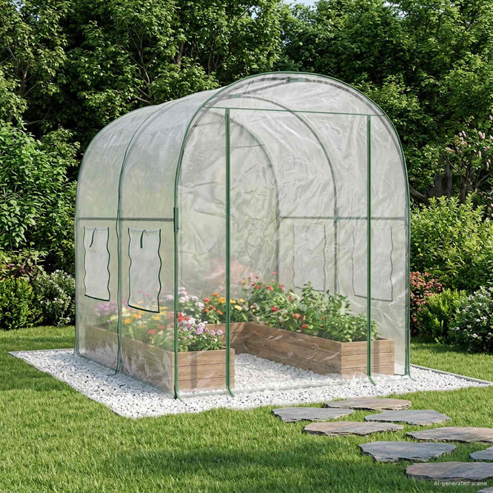Växthus Med Ram 160 X 200 X 192,5 Cm Pvc Transparent