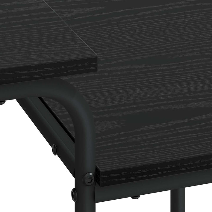 Skrivbord Med Förvaring Svart Ek 100 X 50 X 75 Cm