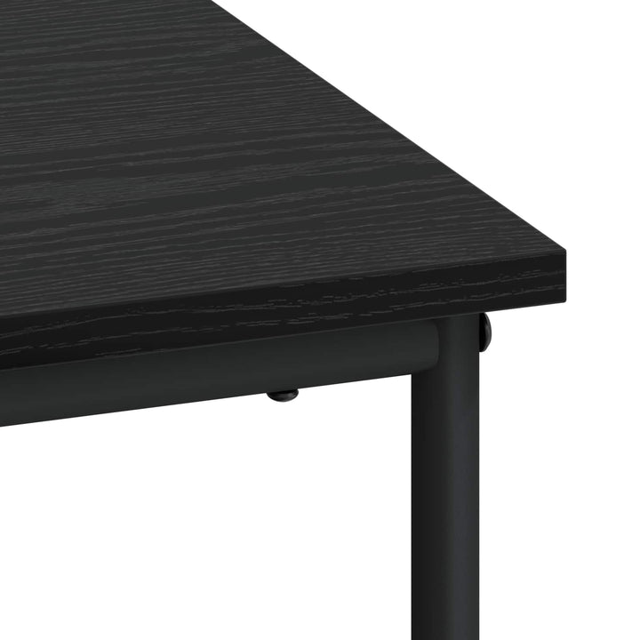 Skrivbord Med Förvaring Svart Ek 100 X 50 X 75 Cm