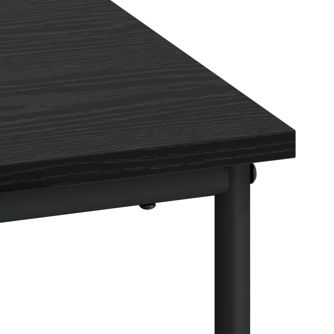 Skrivbord Med Förvaring Svart Ek 100 X 50 X 75 Cm